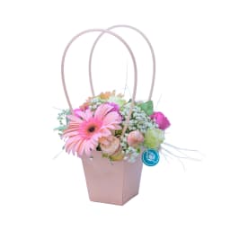 Small Box with Pink Gerberas