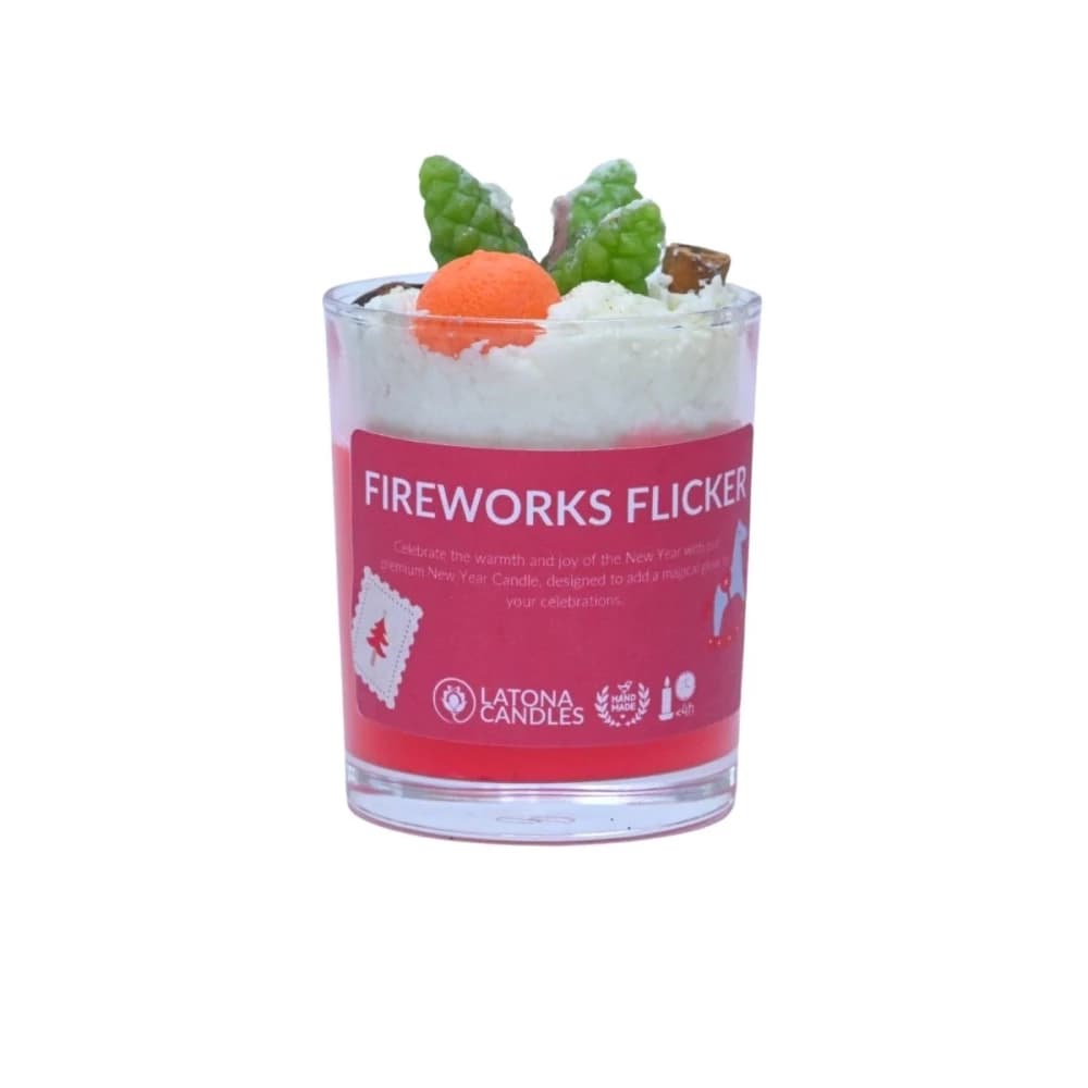 Fireworks Flicker – New Year’s Celebration Candle