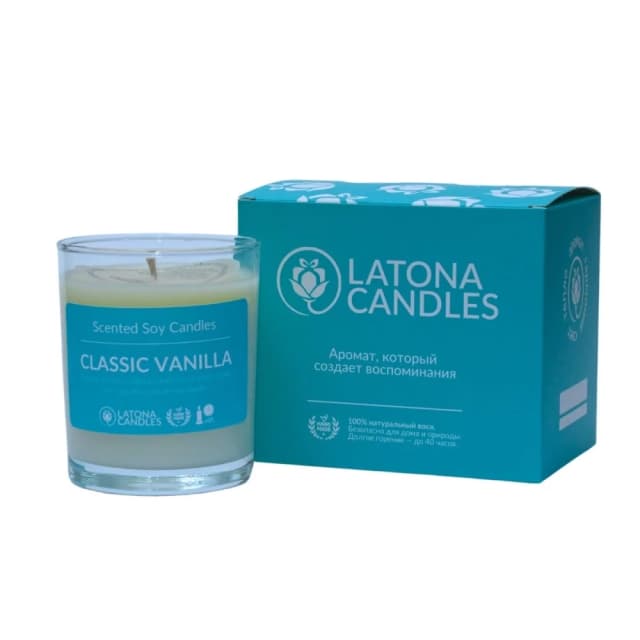 Classic Vanilla – Soothing Scented Soy Candle